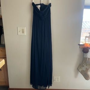 Strapless bridesmaid dress
